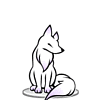 屏風絵の白狐