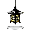 仄日の吊り灯籠