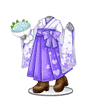 GREEアバター「晴れやかな紫袴」