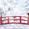 雪と紅橋